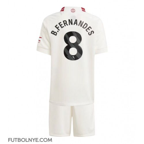 Camiseta Manchester United Bruno Fernandes #8 Tercera Equipación para niños 2023-24 manga corta (+ pantalones cortos)